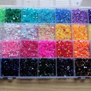 28000 Pcs/Box Nail Art Rhinestones,28 Colors 3mm Flat